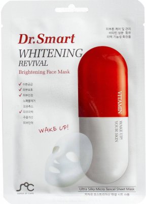 Купить dr. smart (др.смарт) маска тканевая для лица от пигментации с витаминным комплексом, 1 шт в Арзамасе