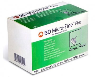Купить иглы bd micro-fine плюс для шприц-ручки одноразовые 32g (0,23х4мм), 100 шт в Арзамасе