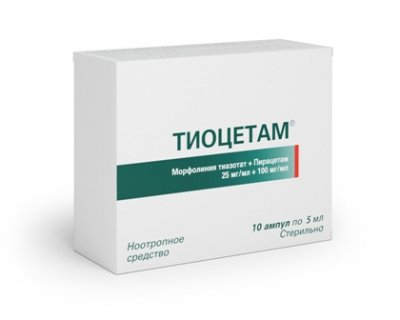 Купить тиоцетам, раствор для внутривенного и внутримышечного введения 25 мг+100 мг/мл, ампулы 5мл, 10 шт в Арзамасе