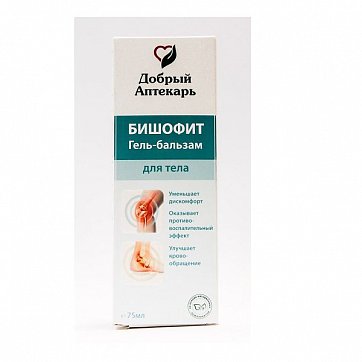 Добрый Аптекарь, гель-бальзам для тела Бишофит, 75 мл Добрый Аптекарь, гель-бальзам для тела Бишофит, 75 мл