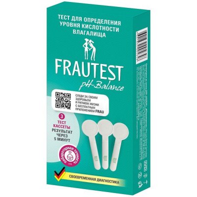 Купить тест для диагностики влагалищной кислотности frautest (фраутест) ph-баланс, 3 тест-полоски в Арзамасе