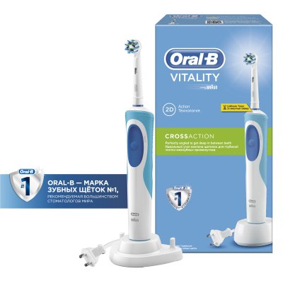 Купить орал-би (oral-b) электрическая зубная щетка, vitality d12.513 crossaction precision clean в Арзамасе