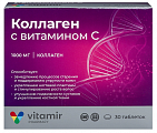 Купить витамир коллаген с витамином с, таблетки массой 1100 мг 30шт бад в Арзамасе