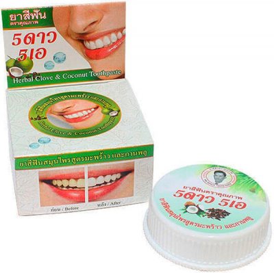 Купить 5 star cosmetic (5 стар косметик) зубная паста травяная с экстрактом кокоса, 25г в Арзамасе