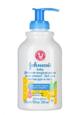 Купить джонсон беби pure protect мыло жид а/бакт2 в1 д/рук/тела, 300мл в Арзамасе