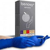 Купить перчатки benovy смотровые латексные нестерильные неопудренные повышенной прочности, размер хl, 25 пар в Арзамасе