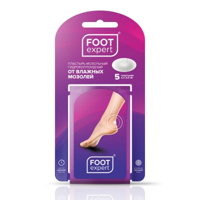 Купить foot expert (фут эксперт) пластырь гидроколлоидный 4,4х6,9см, 5 шт в Арзамасе