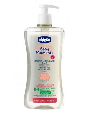 Купить chicco baby moments (чикко) пена для ванны 2 в 1 мицеллярная для новорожденных, 500мл в Арзамасе