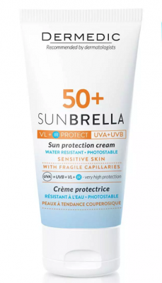 Купить dermedic sunbrella (дермедик) солнцезащитный крем для чувствительной кожи, 50мл spf50+ в Арзамасе