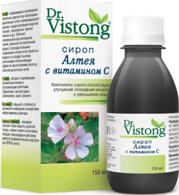 Купить dr vistong (дорктор вистонг) сироп алтея с витамином с, флакон 150мл бад в Арзамасе