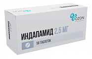 Купить индапамид, таблетки, покрытые пленочной оболочкой, 2,5мг 50шт в Арзамасе