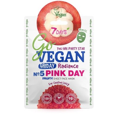 Купить 7 days go vegan маска для лица тканевая для тех, кто любит посочнее, 25г в Арзамасе