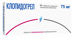 Купить клопидогрел, таблетки, покрытые пленочной оболочкой 75мг, 90 шт в Арзамасе
