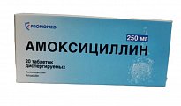 Купить амоксициллин, таблетки диспергируемые 250 мг, 20 шт в Арзамасе
