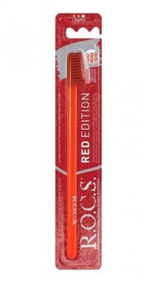 Купить рокс (r.o.c.s.) зубная щетка классическая средняя red editon (красная), 1 шт. в Арзамасе