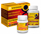 Купить благомакс нутриент премиум iii набор капсула 1 мультивитамины и минералы 30шт + капсула 2 баланс пребиотик пищевые волокна био-с 30шт бад в Арзамасе