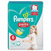 Купить pampers pants (памперс) подгузники-трусы 6 экстра лэдж 15+ кг, 38шт в Арзамасе
