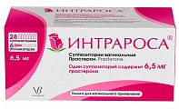 Купить интрароса, суппозитории вагинальные 6,5мг, 28 шт+ в комплекте с аппликаторами-6 шт в Арзамасе