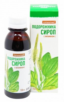Купить подорожника сироп с витамином с консумед (consumed), флакон 150мл бад в Арзамасе