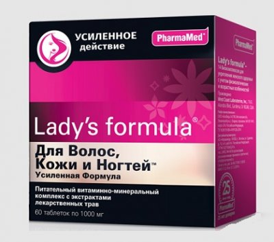Купить lady's formula (леди-с формула) для волос, кожи, ногтей усиленная формула, таблетки 60 шт бад в Арзамасе
