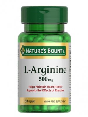 Купить nature's bounty (нэйчес баунти) l-аргинин 500мг, капсулы 50 шт бад в Арзамасе