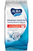 Купить aura (аура) салфетки влажные антибактериальные 72шт в Арзамасе