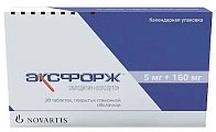 Купить эксфорж, таблетки, покрытые пленочной оболочкой 5мг+160мг, 28 шт в Арзамасе
