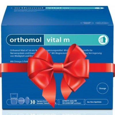 Купить orthomol vital m (ортомол витал м), тройное саше (растворимый гранулят+капсула+таблетка), 30 шт бад в Арзамасе