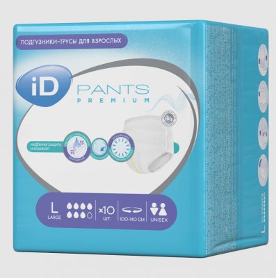 Купить айди (id) pants premium подгузники-трусы для взрослых размер l 10шт в Арзамасе