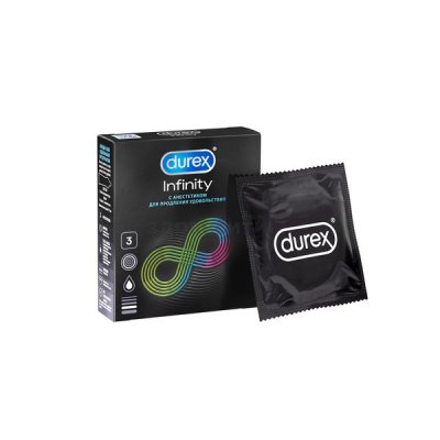 Купить durex (дюрекс) презервативы infinity гладкие с анестетиком (вариант 2) 3шт в Арзамасе