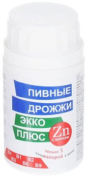 Дрожжи пивные с цинком, таблетки 500мг, 100 шт БАД