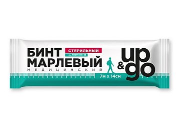 Бинт стерильный UP&GO 7м х14см