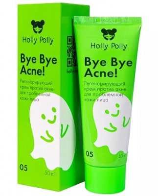 Купить holly polly (холли полли) bye bye acne! крем для лица регенерирующий против акне и воспалений для проблемной кожи, 50мл  в Арзамасе