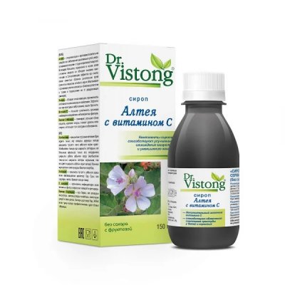 Купить dr vistong (дорктор вистонг) сироп алтея с витамином с без сахара с фруктозой, флакон 150мл в Арзамасе