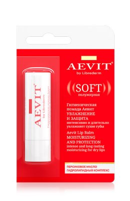 Купить librederm aevit (либридерм) помада гигиеническая для губ увлажняющая защита, 4г в Арзамасе