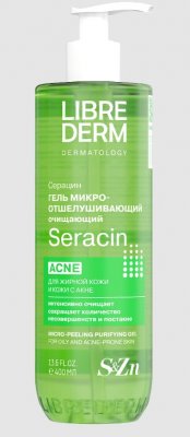 Купить librederm seracin (либридерм) гель микроотшелушивающий очищающий для кожи с выраженными несовершенствами 400 мл в Арзамасе