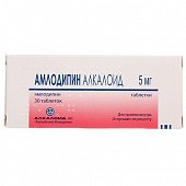 Купить амлодипин-алкалоид, таблетки 5мг, 30 шт в Арзамасе