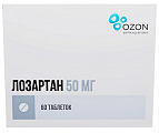 Купить лозартан, таблетки, покрытые пленочной оболочкой 50мг, 60 шт в Арзамасе