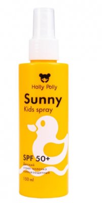 Купить holly polly (холли полли) sunny детский спрей-молочко spf 50+ водостойкий 3+, 150мл в Арзамасе