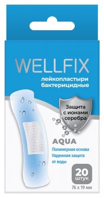 Купить пластырь веллфикс (wellfix) водонепроницаемый медицинский на полимерной основе aqua, 20 шт в Арзамасе