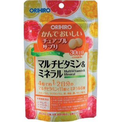 Купить orihiro (орихино), мультивитамины и минералы со вкусом тропических фруктов, таблетки массой 500мг, 120 шт бад в Арзамасе