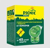 Купить пикник (picnic) family электрофумигатор+жидкость от комаров 45ночей в Арзамасе