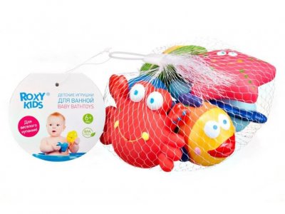 Купить roxy-kids (рокси-кидс) игрушки для ванной морские обитатели, 6 шт в Арзамасе