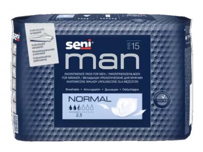 Купить seni men (сени мэн) вкладыши урологические для мужчин нормал 15шт в Арзамасе
