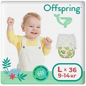 Купить offspring (оффспринг) подгузники-трусики детские размер l, 9-14 кг 36 шт авокадо в Арзамасе