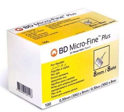 Купить иглы bd micro-fine плюс для шприц-ручки одноразовые 30g (0,30х8мм), 100 шт в Арзамасе