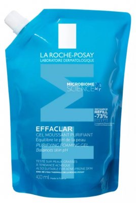 Купить la roche-posay effaclar (ля рош позе) гель для умывания очищающий пенящийся для чувствительной жирной кожи лица и тела, сменный блок (рефилл), 400 мл в Арзамасе